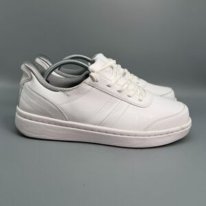 Orthofeet Wander Women's 11 White Leather Athletic Running Sneakers Lace-Up